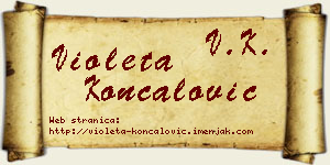 Violeta Končalović vizit kartica
